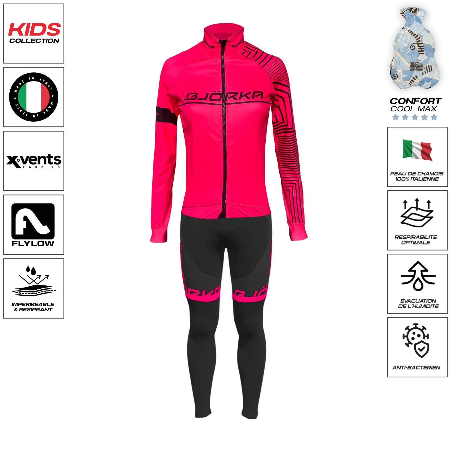 BJORKA veste thermique femme vélo hiver Zenith Rose 2022 CYCLES ET